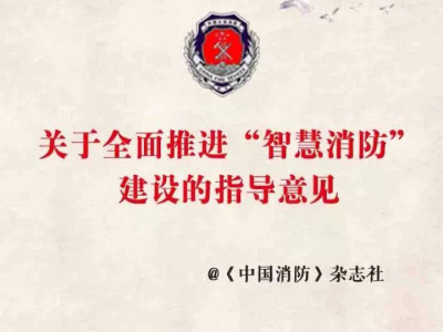 中华人民共和国公安部关于全面推进“智慧消防”建设指导意见